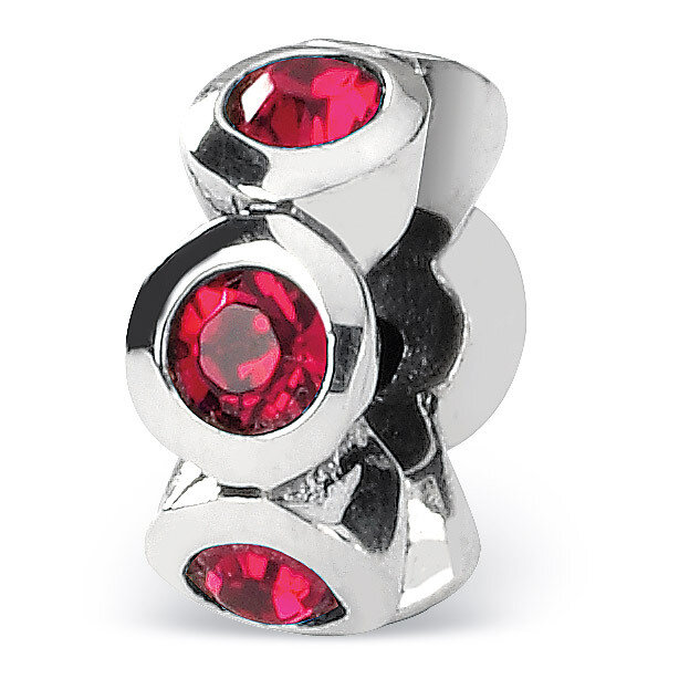 July Swarovski Elements Birthstone Bead - Sterling Silver QRS1262JUL, MPN: QRS1262JUL, 883957301860