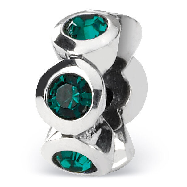 May Swarovski Elements Birthstone Bead - Sterling Silver QRS1262MAY, MPN: QRS1262MAY, 883957301891