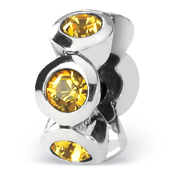November Swarovski Elements Birthstone Bead - Sterling Silver QRS1262NOV, MPN: QRS1262NOV, 88395730…