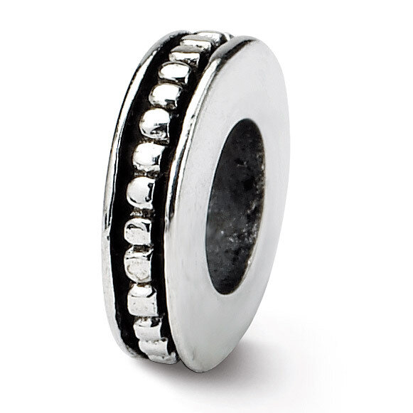 Notched Spacer Bead - Sterling Silver QRS127, MPN: QRS127, 883957719665