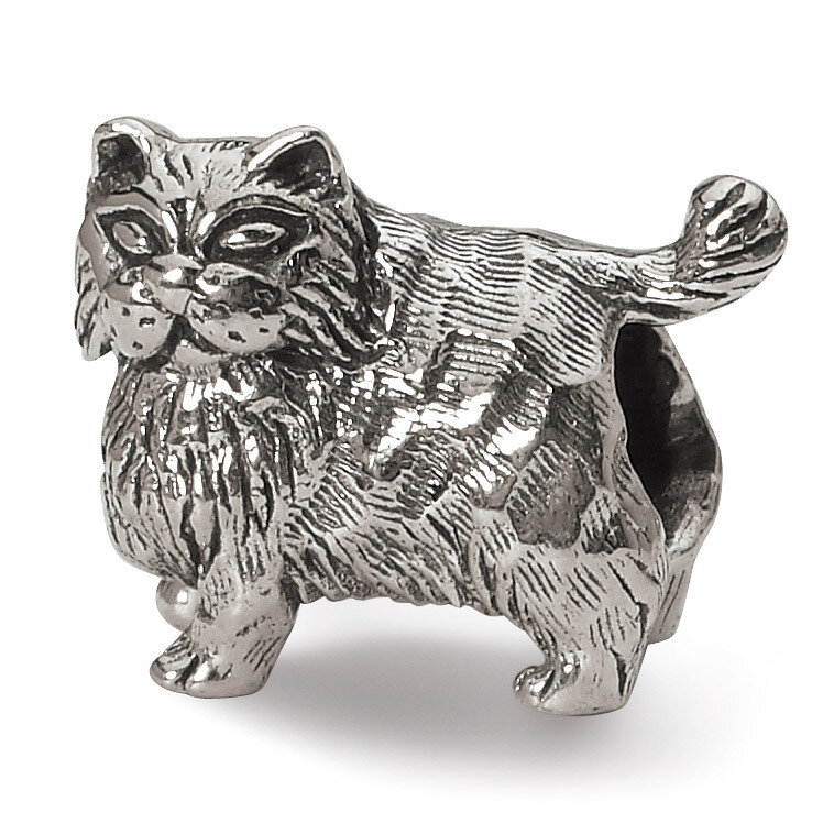 Persian Cat Bead - Sterling Silver QRS1273, MPN: QRS1273, 883957302362