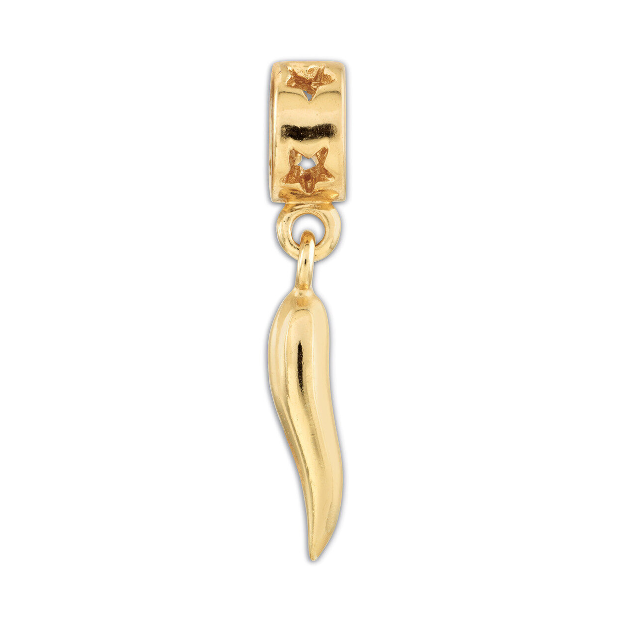 Gold-plated Horn Dangle Bead - Sterling Silver QRS1377GP, MPN: QRS1377GP, 886774992501