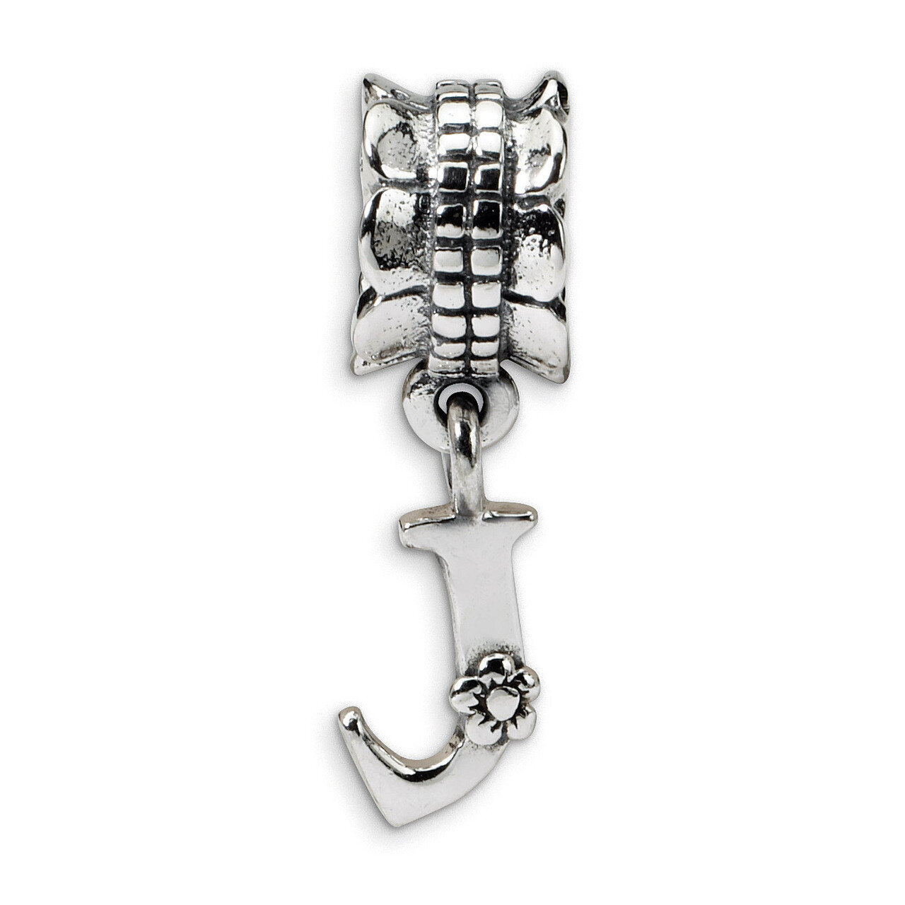 Letter J Dangle Bead - Sterling Silver QRS1400J, MPN: QRS1400J, 883957304236