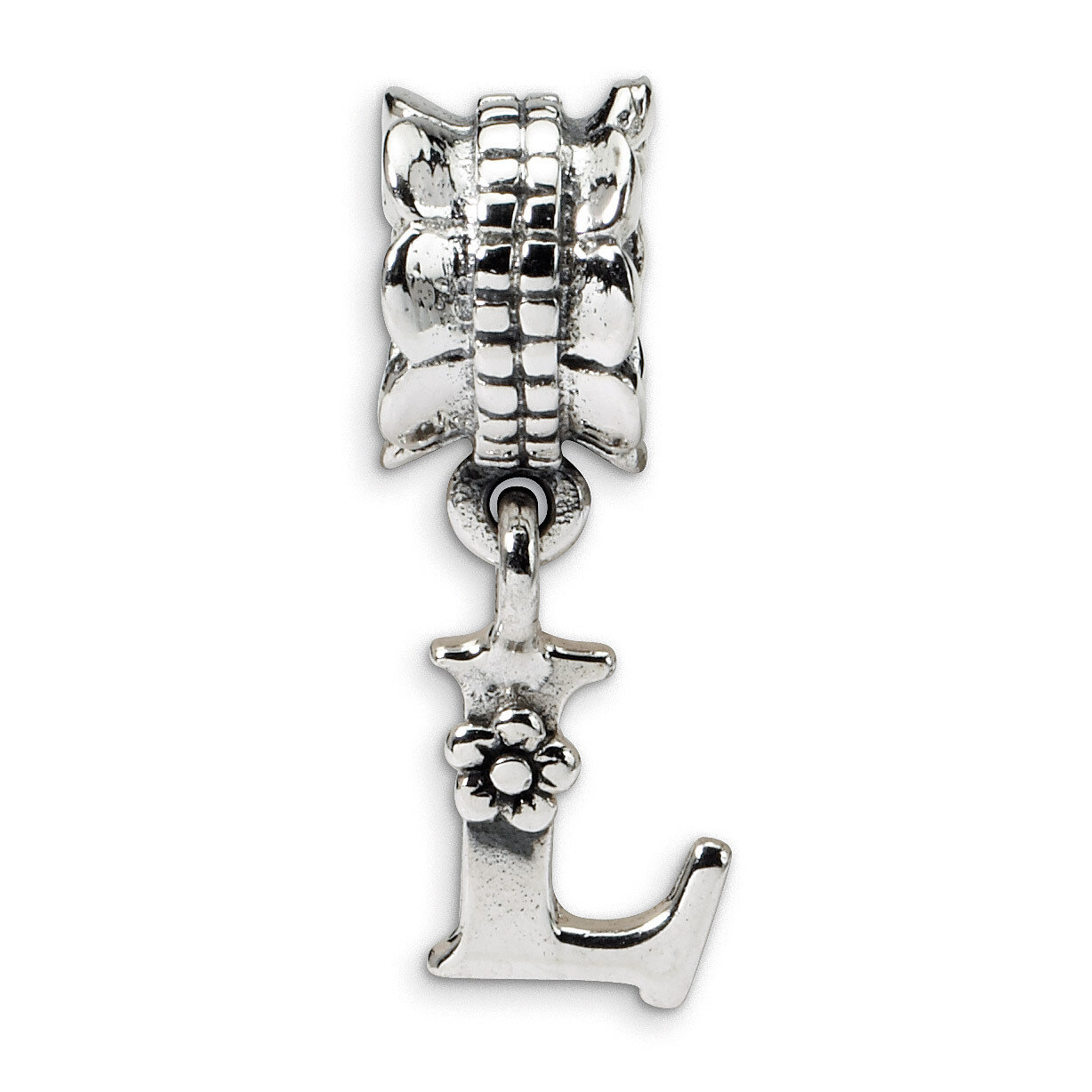 Letter L Dangle Bead - Sterling Silver QRS1400L, MPN: QRS1400L, 883957304250