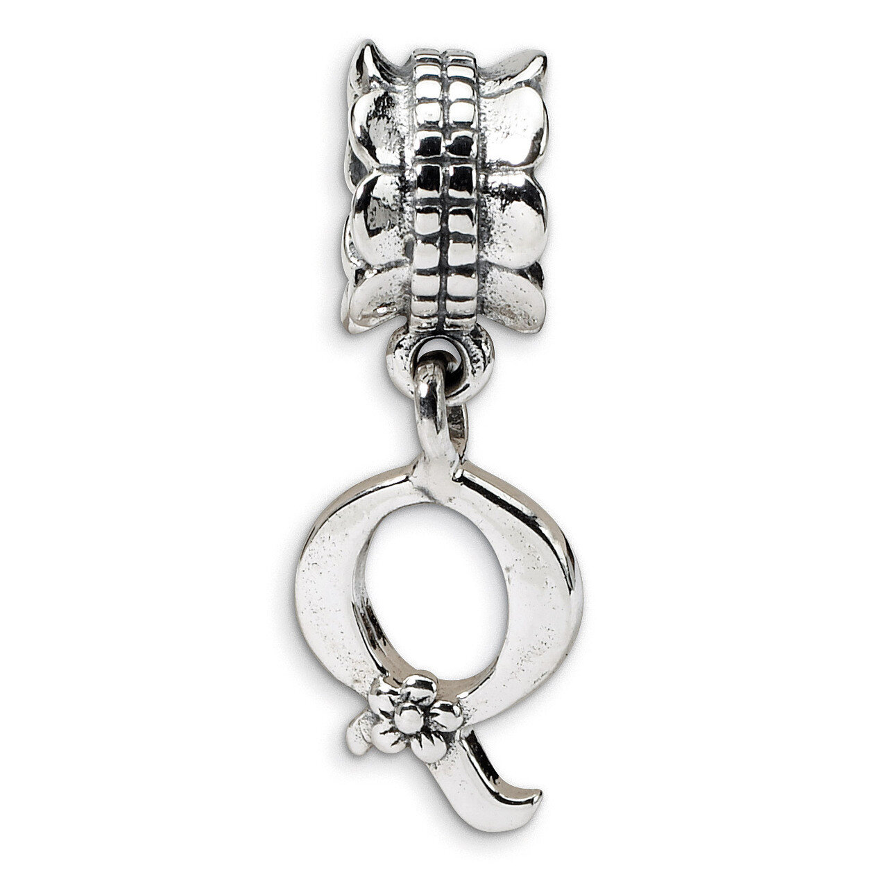 Letter Q Dangle Bead - Sterling Silver QRS1400Q, MPN: QRS1400Q, 883957304304