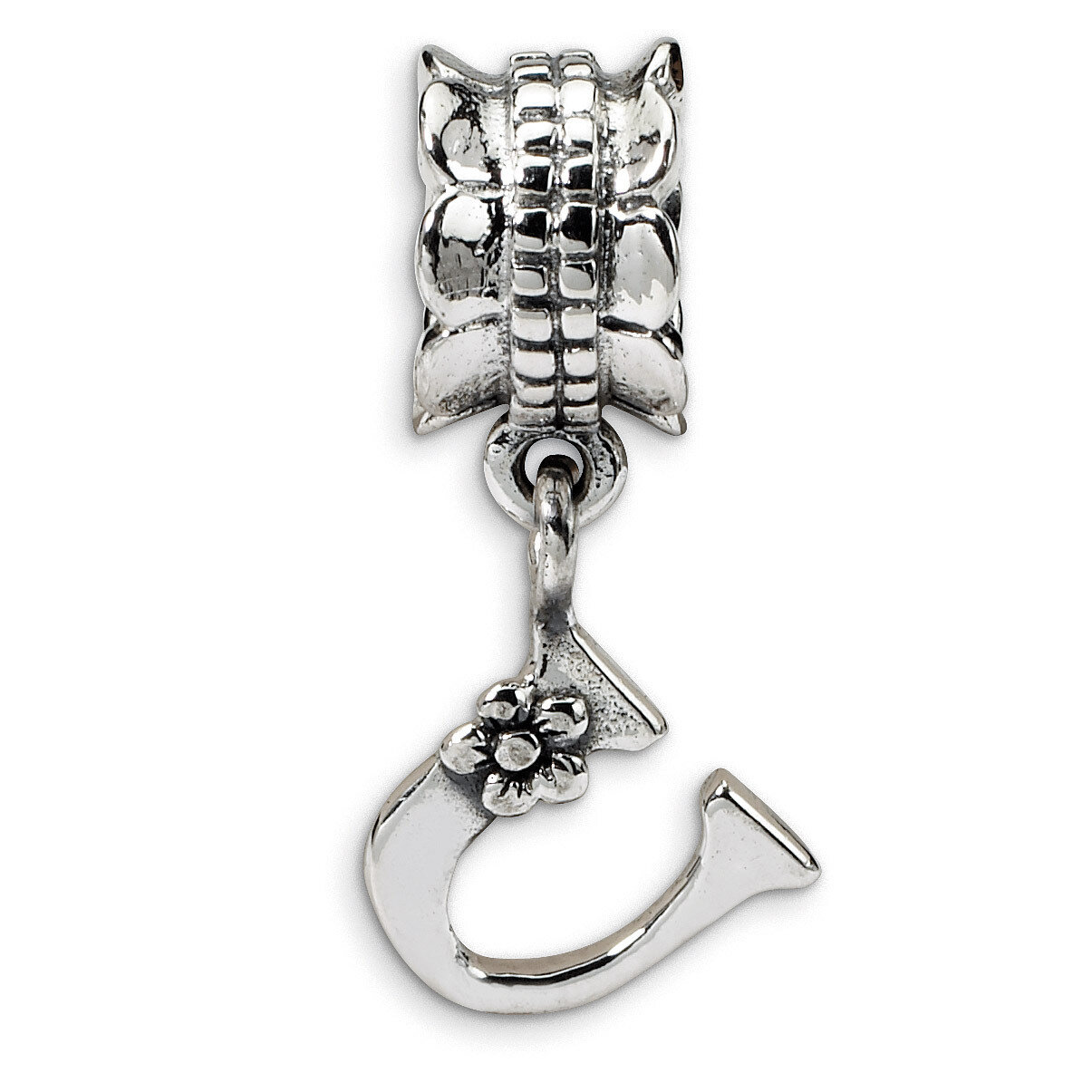 Letter U Dangle Bead - Sterling Silver QRS1400U, MPN: QRS1400U, 883957304342