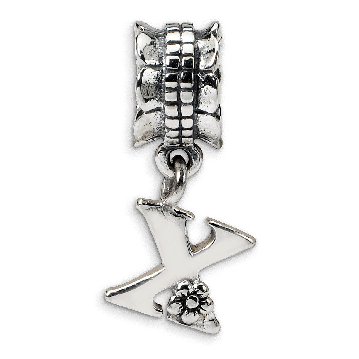Letter X Dangle Bead - Sterling Silver QRS1400X, MPN: QRS1400X, 883957304373