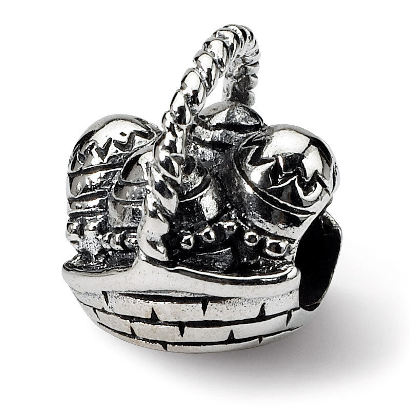 Easter Basket Bead - Sterling Silver QRS1433, MPN: QRS1433, 883957305493