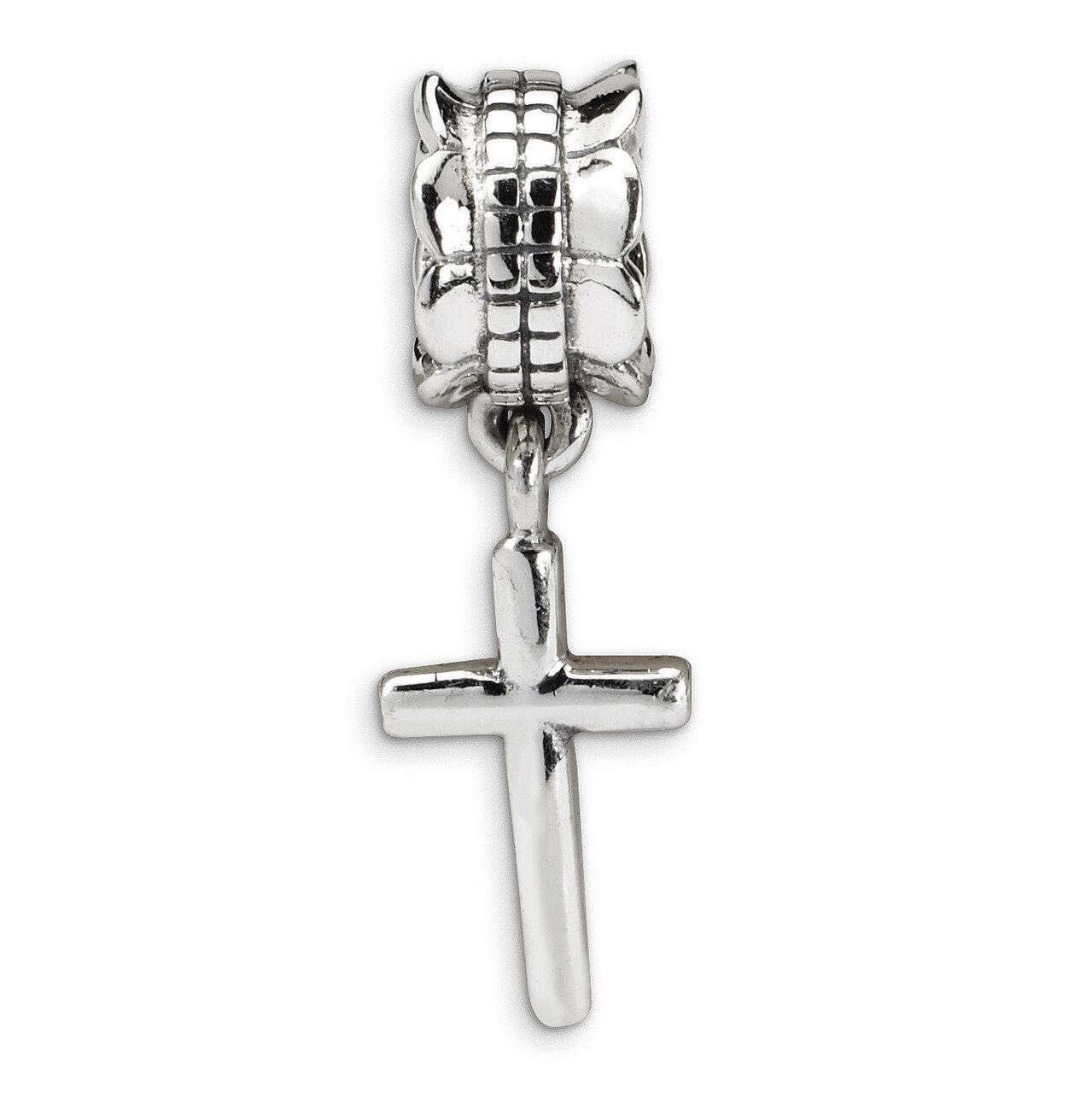 Plain Cross Dangle Bead - Sterling Silver QRS1610, MPN: QRS1610, 883957307244