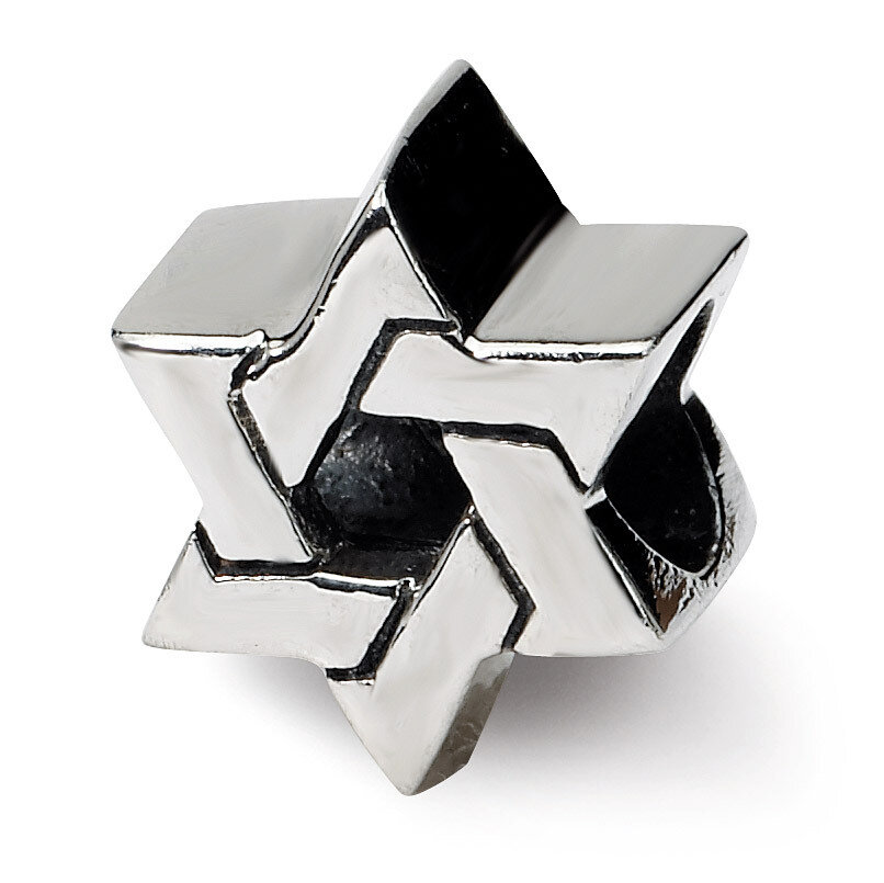Star of David Bead - Sterling Silver QRS1617, MPN: QRS1617, 883957307312