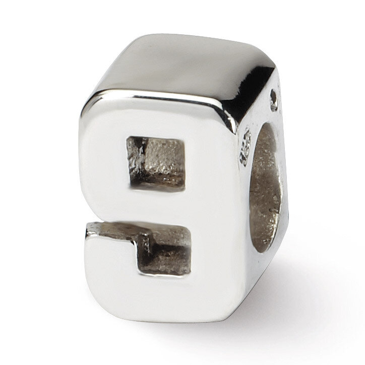 Number 9 Bead - Sterling Silver QRS1628N9, MPN: QRS1628N9, 883957308241