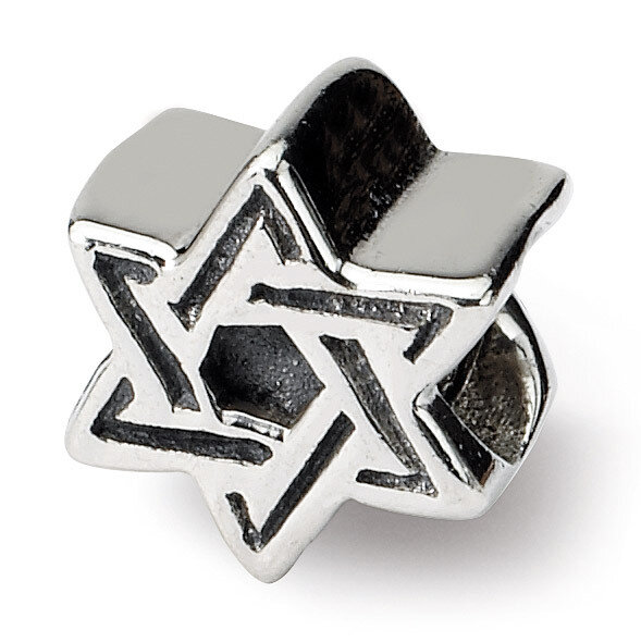 Star of David Bead - Sterling Silver QRS1630