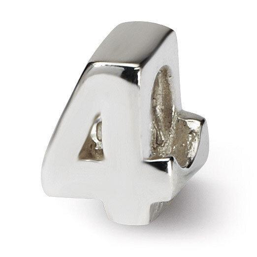 Number 4 Bead - Sterling Silver QRS1632N4, MPN: QRS1632N4, 883957308326