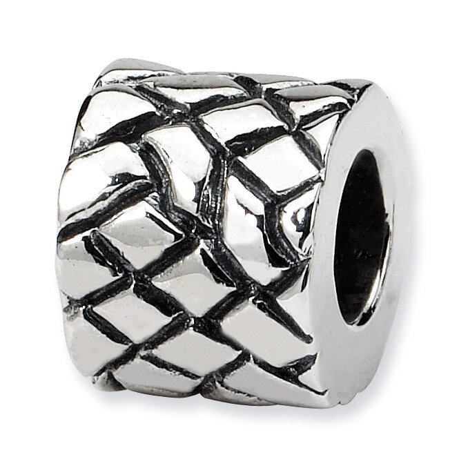 Basket Weave Bali Bead - Sterling Silver QRS1633, MPN: QRS1633, 883957308388