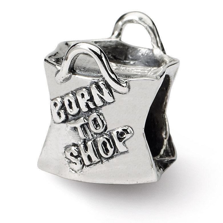 Born To Shop Bead - Sterling Silver QRS1649