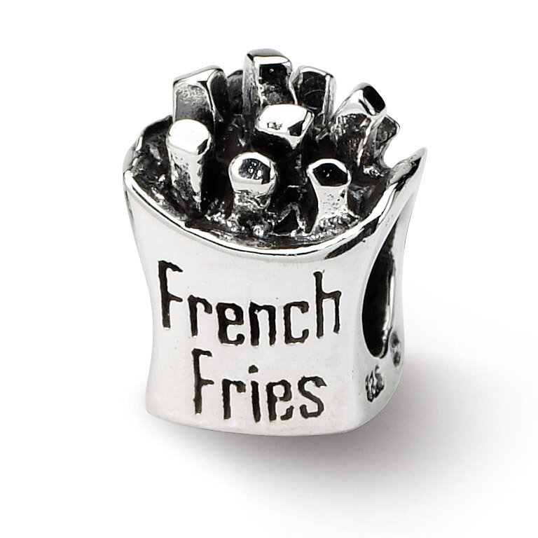 French Fries Bead - Sterling Silver QRS1650, MPN: QRS1650, 883957308548