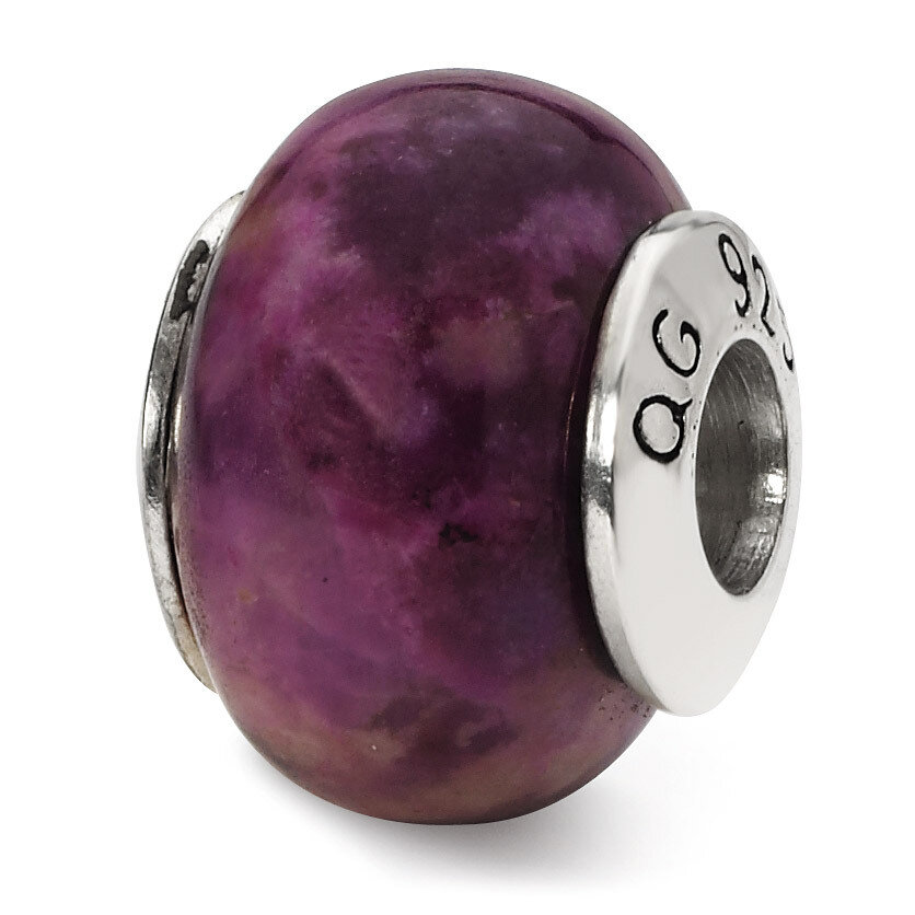 Purple Magnesite Stone Bead - Sterling Silver QRS1676, MPN: QRS1676, 883957308807