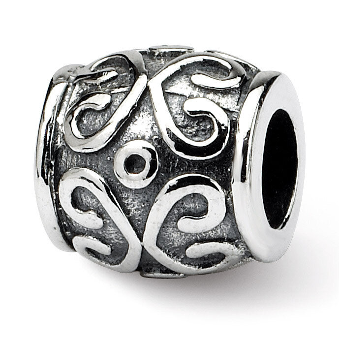 Scroll Bali Bead - Sterling Silver QRS168