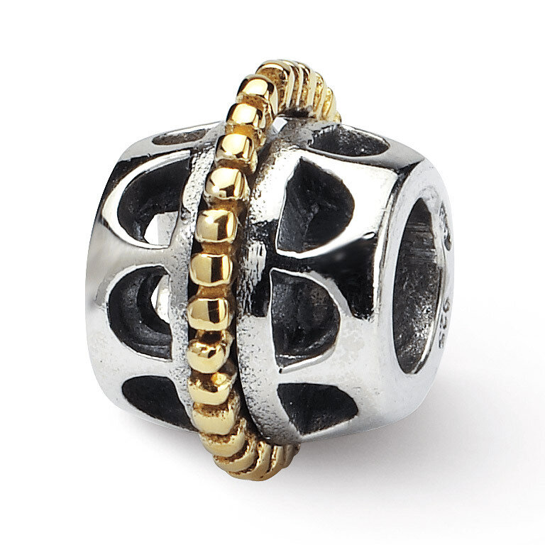 Bali Bead - Sterling Silver &amp; 14k Gold QRS170, MPN: QRS170, 883957720111