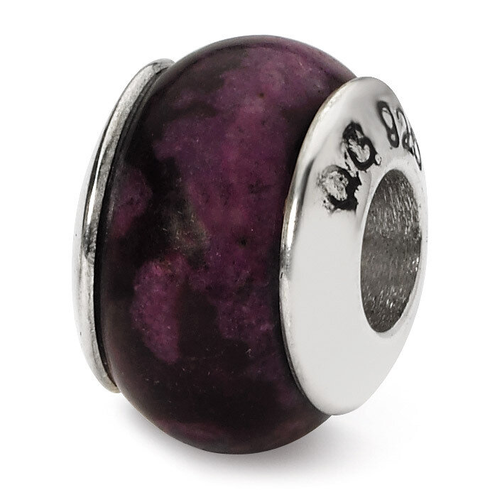 Purple Magnesite Stone Bead - Sterling Silver QRS1736, MPN: QRS1736, 883957309408