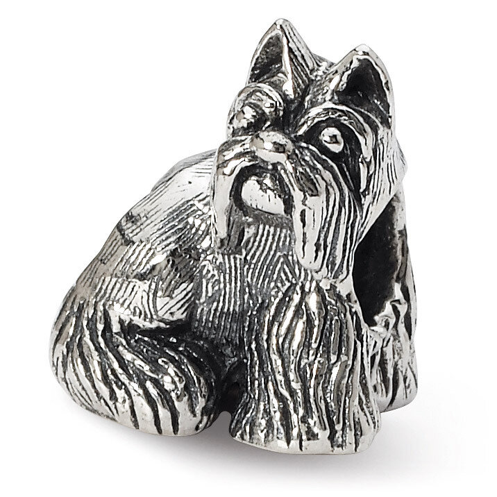 Miniature Schnauzer Bead - Sterling Silver QRS1781, MPN: QRS1781, 883957309859