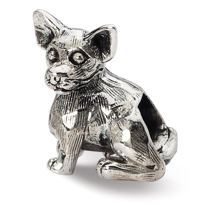 Chihuahua Bead - Sterling Silver QRS1785