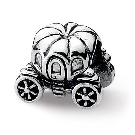 Pumpkin Carriage Bead - Sterling Silver QRS1818, MPN: QRS1818, 883957310220