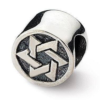 Star of David Bead - Sterling Silver QRS1885