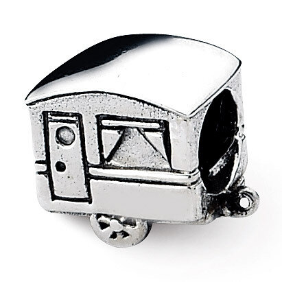 Camper Trailer Bead - Sterling Silver QRS1902