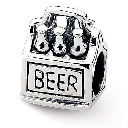 6-pack Beer Bead - Sterling Silver QRS1903