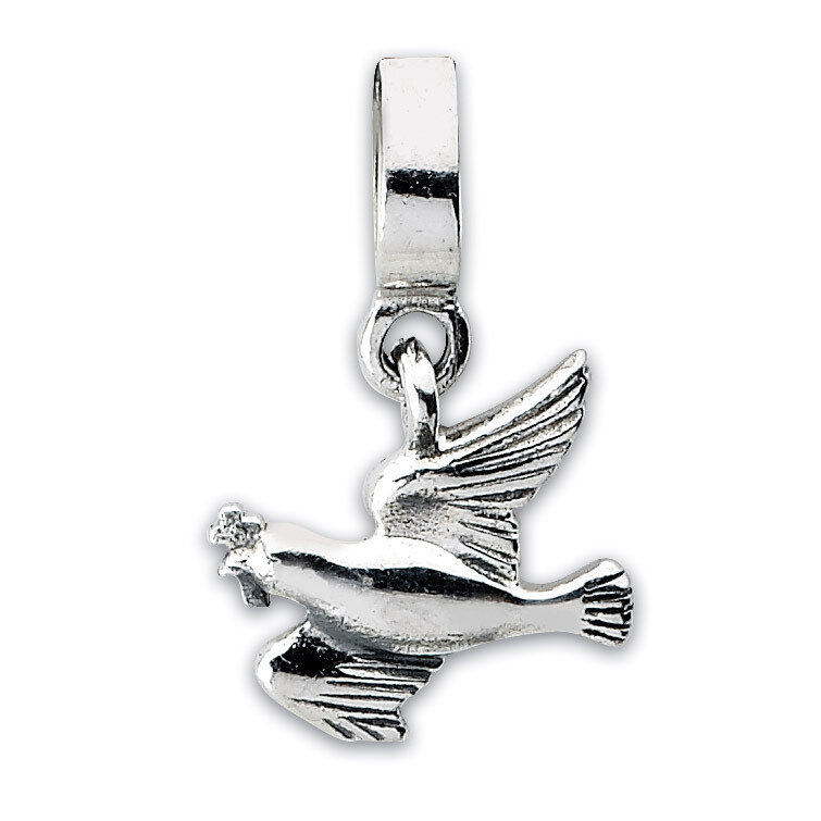 Dove Dangle Bead - Sterling Silver QRS1908