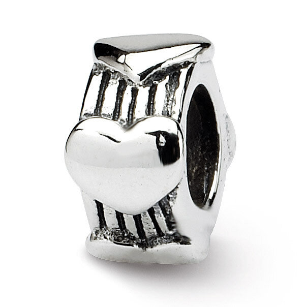 Heart Bead - Sterling Silver QRS192, MPN: QRS192, 883957720333