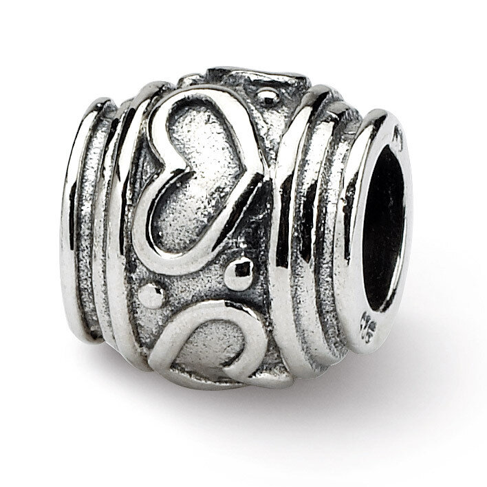 Heart Bead - Sterling Silver QRS193, MPN: QRS193, 883957720340