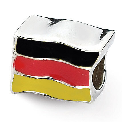 Germany Flag Bead - Sterling Silver QRS1948, MPN: QRS1948, 883957311449