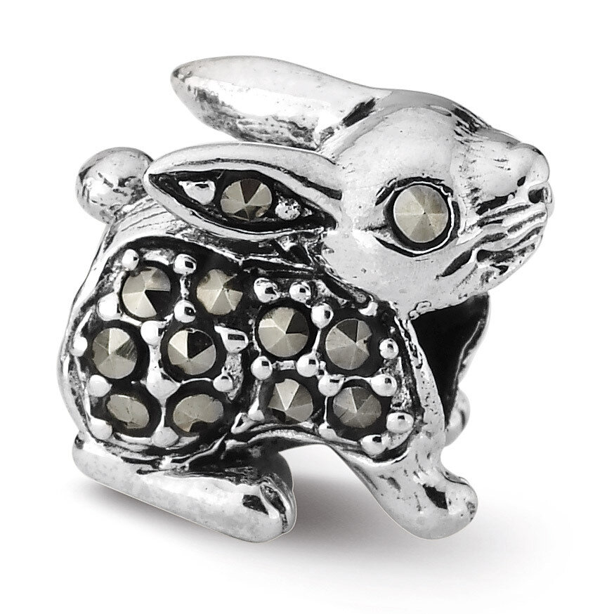 Marcasite Rabbit Bead - Sterling Silver QRS1958, MPN: QRS1958, 883957505633