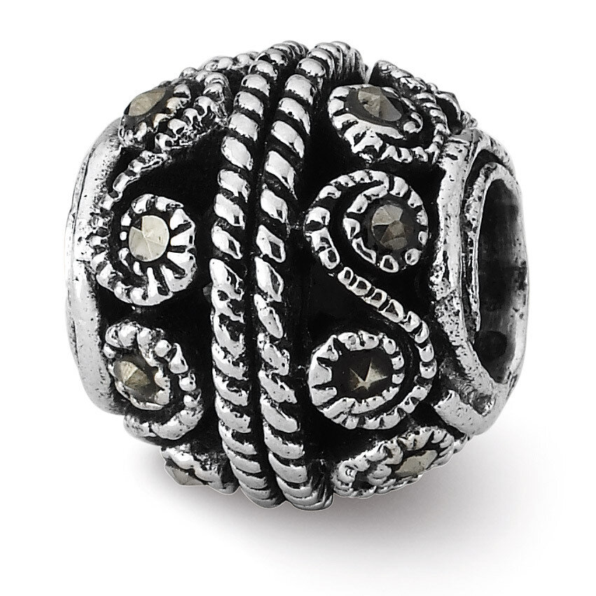 Marcasite Bali Bead - Sterling Silver QRS1959, MPN: QRS1959, 883957505640