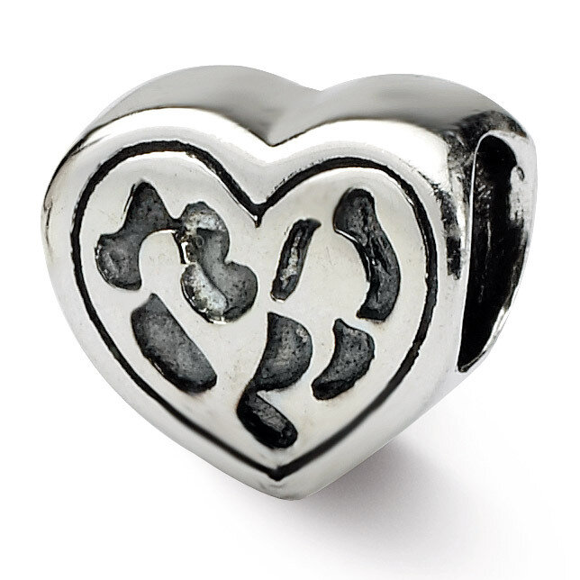 Heart Bead - Sterling Silver QRS199, MPN: QRS199, 883957720401