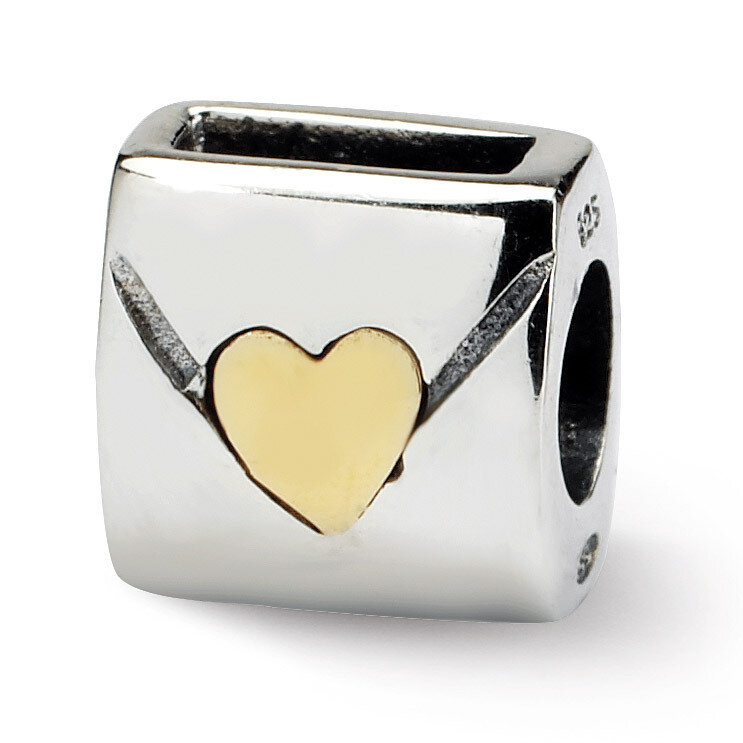 Love Note Bead - Sterling Silver &amp; 14k Gold QRS202, MPN: QRS202, 883957720432