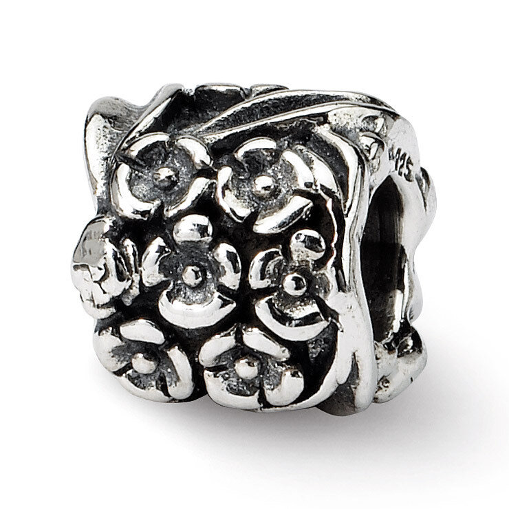 Floral Bead - Sterling Silver QRS225, MPN: QRS225, 883957721231