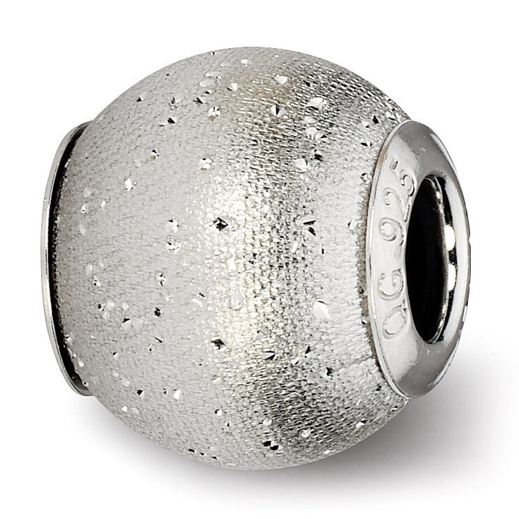 Grey Laser Cut Bead - Sterling Silver QRS2300, MPN: QRS2300, 883957513911