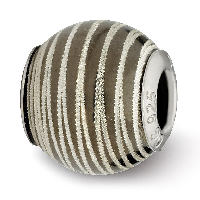 Grey Laser Cut Bead - Sterling Silver QRS2307, MPN: QRS2307, 883957513980