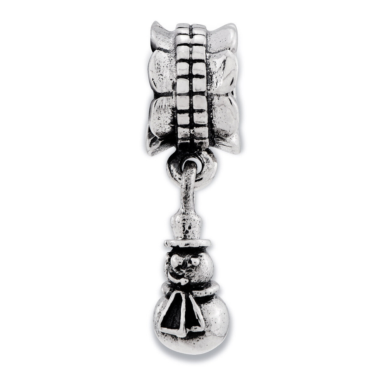 Snowman Dangle Bead - Sterling Silver QRS2359, MPN: QRS2359, 883957560267