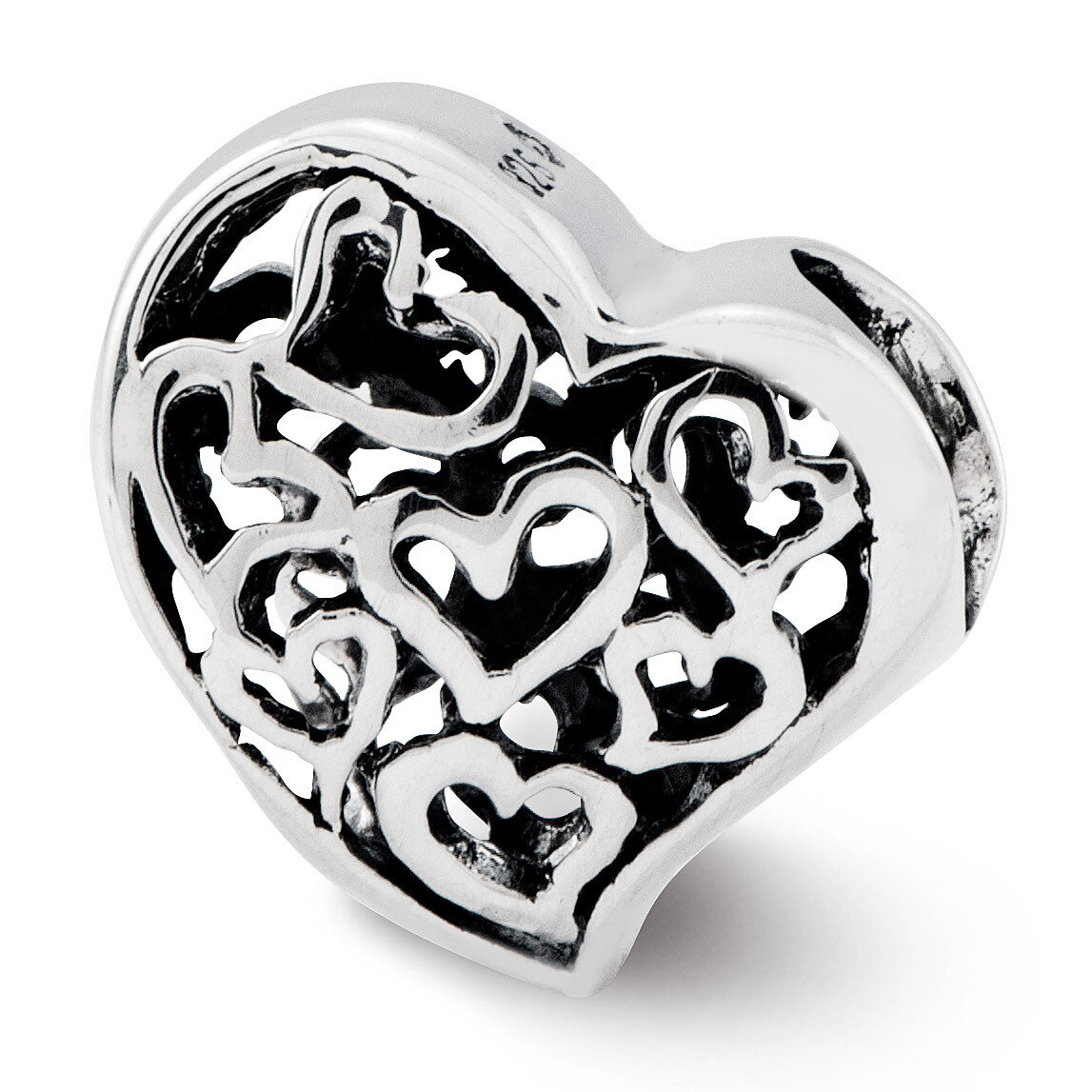 Cutout Hearts Bead - Sterling Silver QRS2418, MPN: QRS2418, 886774991382