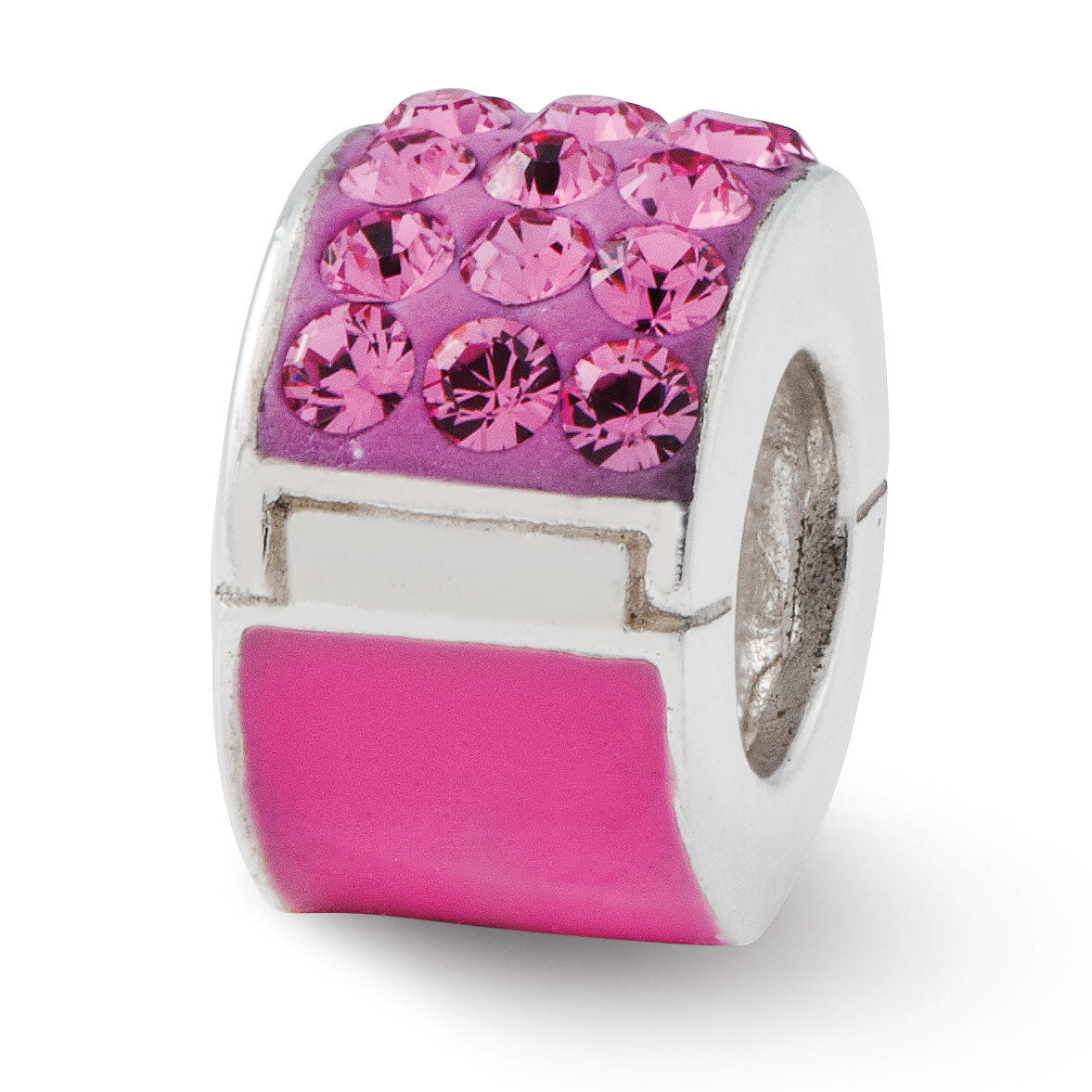 Pink Swarovski Elements Bead - Sterling Silver QRS2423, MPN: QRS2423, 883957522760
