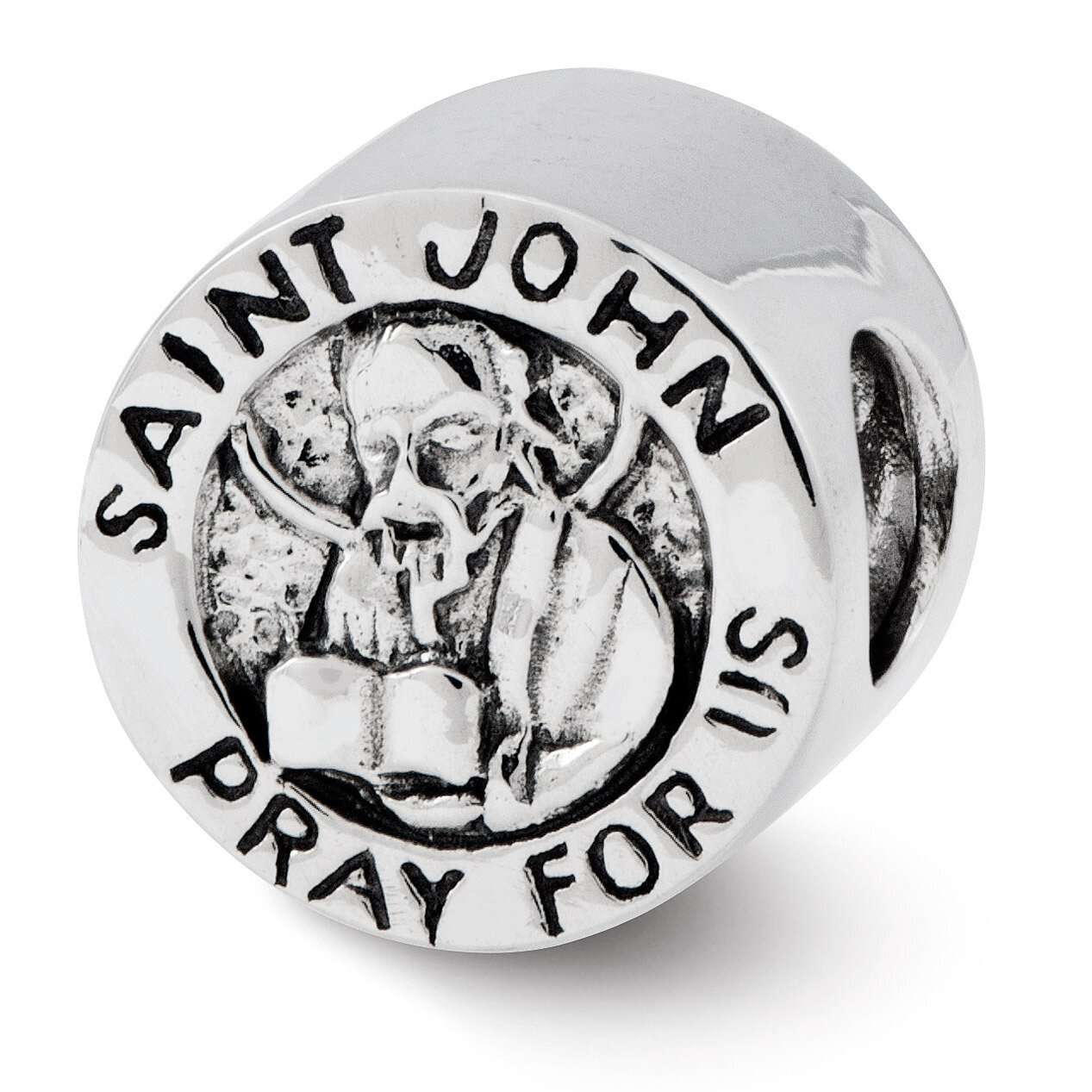 Saint John Pray For Us Bead - Sterling Silver QRS2431, MPN: QRS2431, 886774991689