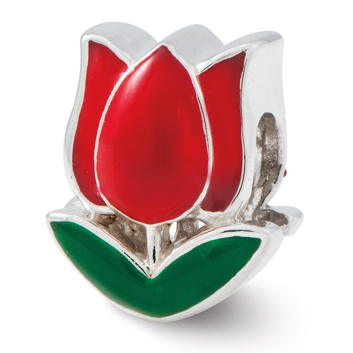 Reflecitons Enameled Tulip Bead - Sterling Silver QRS2448, MPN: QRS2448, 886774991221