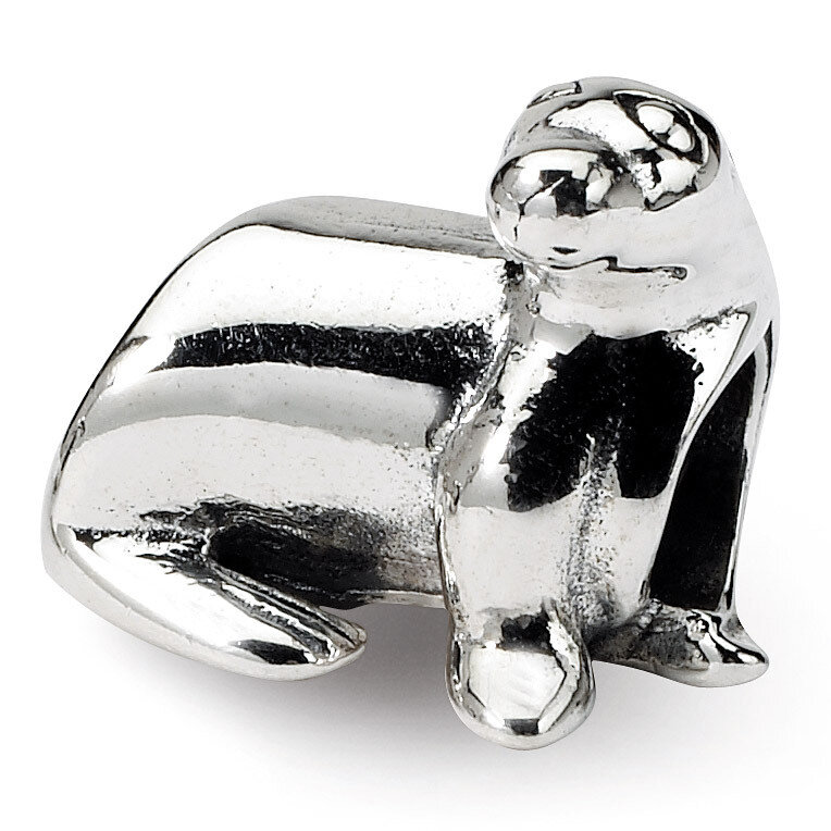Sea Lion Bead - Sterling Silver QRS245