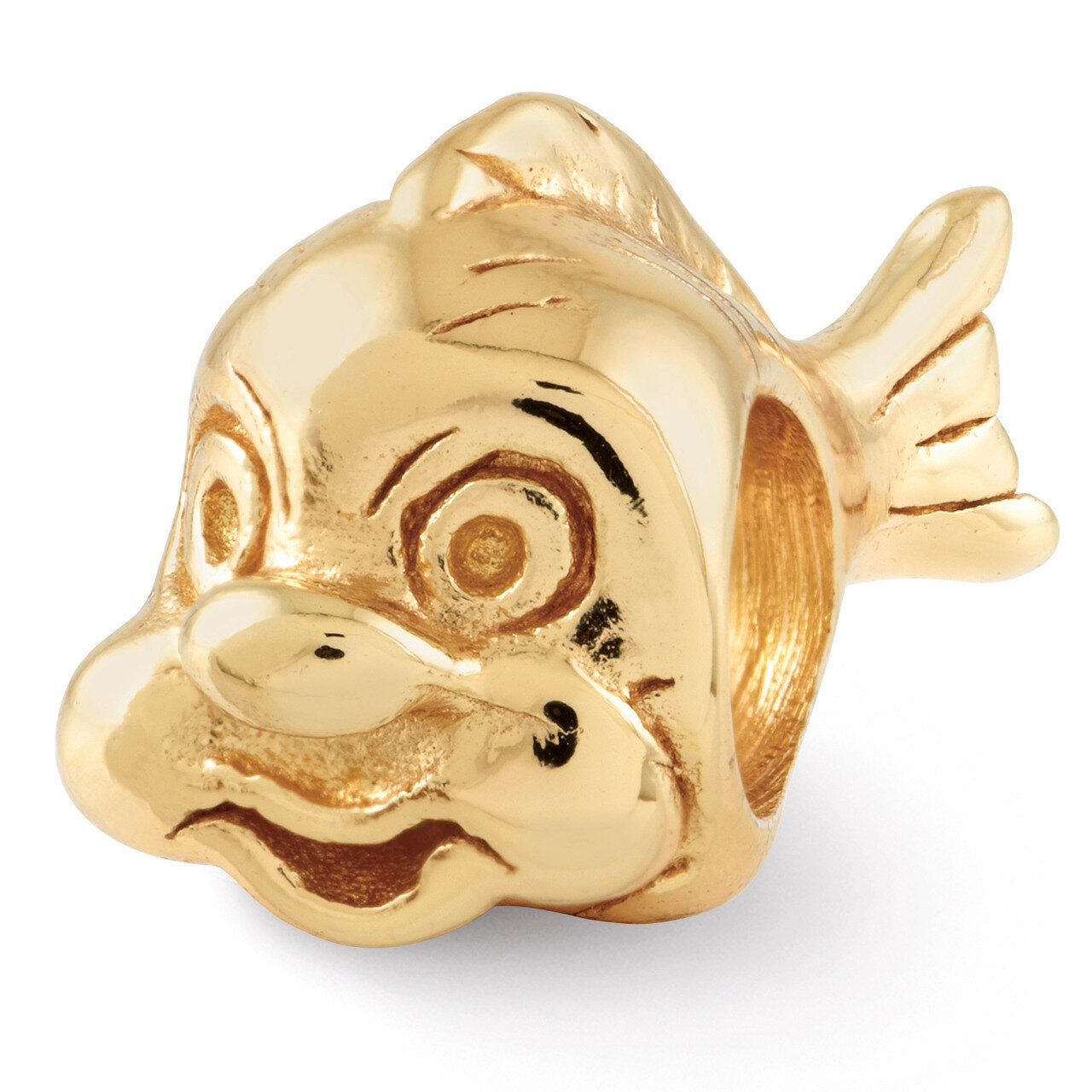 Gold-plated Fish Bead - Sterling Silver QRS246GP, MPN: QRS246GP, 886774991948