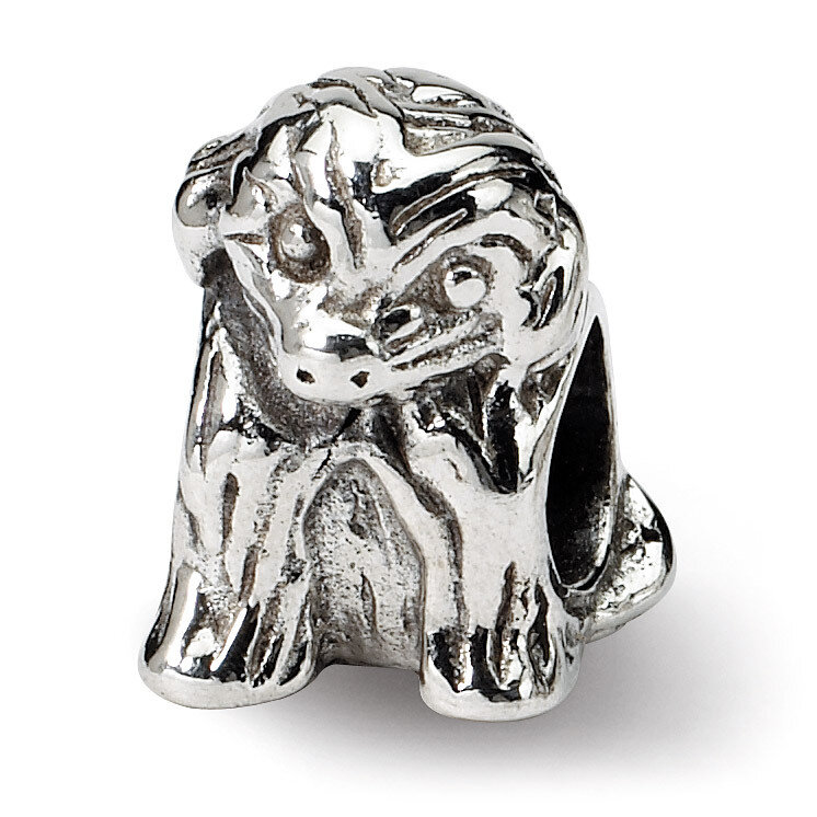 Sitting Puppy Bead - Sterling Silver QRS256, MPN: QRS256, 883957721545