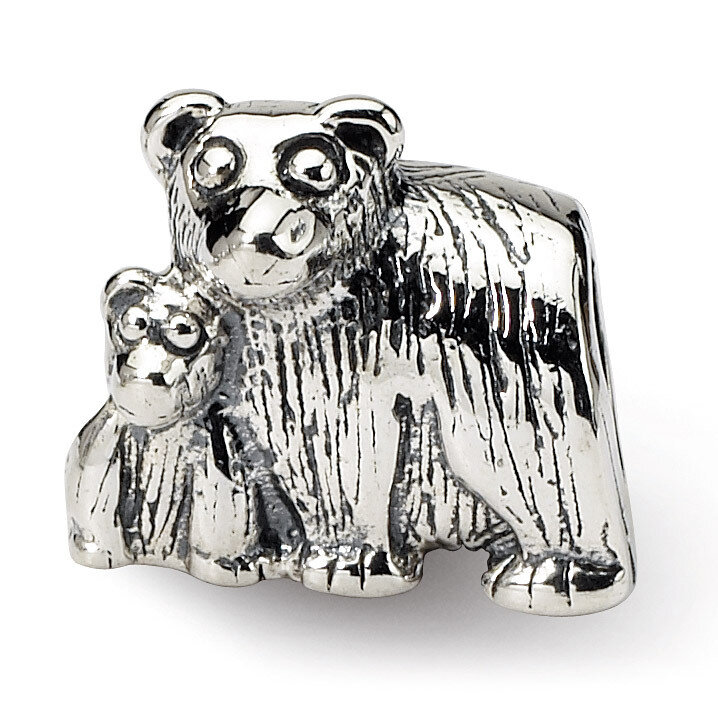 Mama &amp; Baby Bear Bead - Sterling Silver QRS262, MPN: QRS262, 883957721606